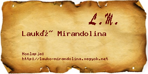 Laukó Mirandolina névjegykártya